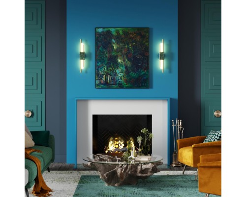 4360/10WL MIDCENT ODL23 174 изумрудный мрамор/золотистый металл Настенный св-к IP20 LED 10W 645Лм 3000K MARMI