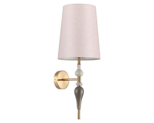 5040/1W CLASSIC ODL24 305 античн.бронза/беж.абажур/металл/керамика Бра E27 1*60W HOMI