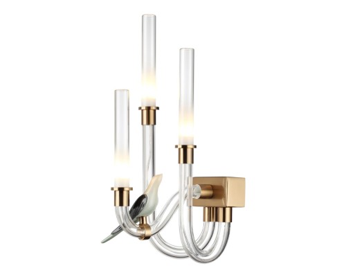 5431/6WL L-VISION ODL_EX24 093 золотой(под латунь)/белый градиент/беж./зеленый/ металл/стекло/керамика Бра LED 6W 4000K LARK