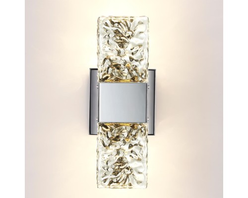 4365/5WL HIGHTECH ODL23 203 хром полированный/стекло Настенный св-к IP20 LED 10W 634Лм 3000K RICCI