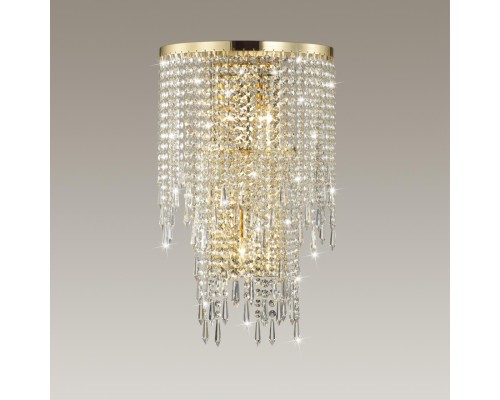 5028/3W MODERN ODL23 621 золотой/прозрачный металл/хрусталь Бра E14 3*40W CHOKKA