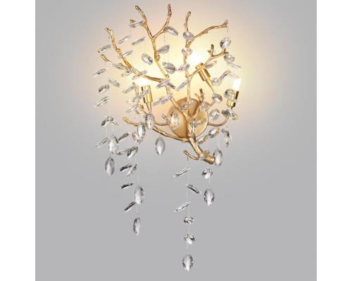 4969/3W HALL ODL24 521 античн.бронза/алюмин./хрусталь Бра G9 3*40W DELICA