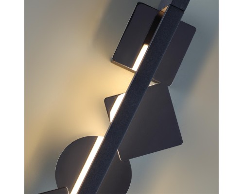 6690/7WL HIGHTECH ODL_EX24 017 Настенный светильник черный/черн полиров/металл/акрил поворотный на 360° IP20 LED 7W 184Лм 3000K GEOS