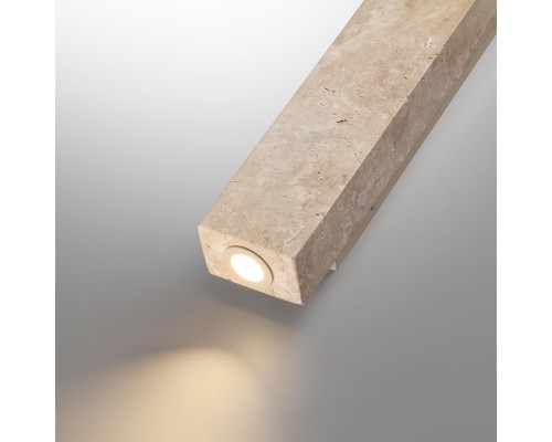 6625/10WL HIGHTECH ODL25 Настенный св-к Up Down металл/камень/бежевый IP20 10W CRI>90 3000K 220V TRAVERTINO