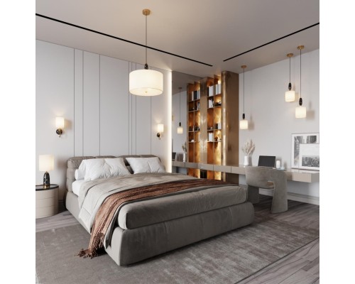 5424/1W MODERN ODL_EX24 43 золотой/черный/белый/металл/керамика/ткань Бра E14 1*40W POLLEN