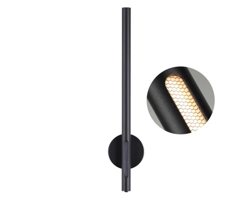 6643/10WL HIGHTECH ODL24 169 черный/металл/акрил Настенный светильник (выкл. на корпусе) IP20 LED 12W 3000K 220V MALI