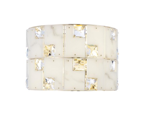 5076/2W HALL ODL24 497 золото/прозрачный/белый/металл/хрусталь/алебастр Бра E14 2*40W CHESSI