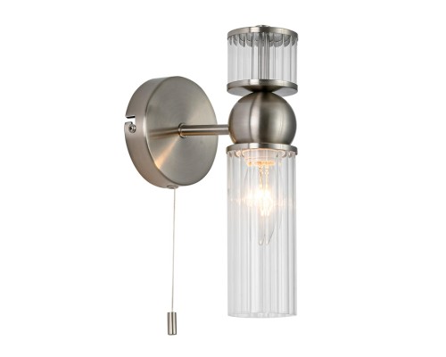 8277/1W MODERNI LN26 163 сатин никель/прозрачный, металл/стекло Бра Е14 1*40W 220V DENVER