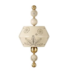 5444/1WA PENDANT ODL_EX26 031 бежевый/античная бронза/металл/керамика Бра E14 2*40W KARELIA