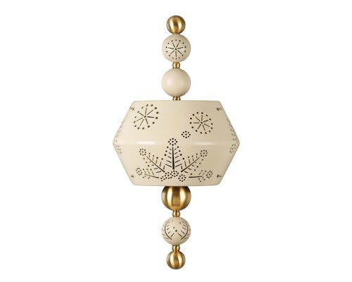 5444/1WA PENDANT ODL_EX26 031 бежевый/античная бронза/металл/керамика Бра E14 2*40W KARELIA