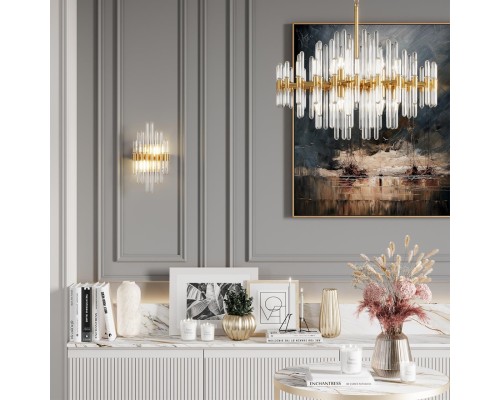 4988/2W HALL ODL22 387 золотой/стекло Бра E14 2*40W STIKA