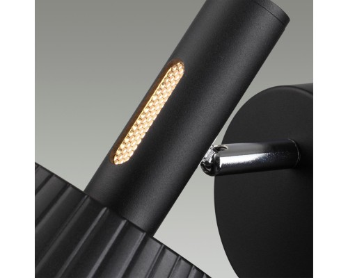 6643/7WL HIGHTECH ODL24 171 черный/металл/акрил Настенный светильник (выкл на корпусе) IP20 LED 10W 3000K 220V MALI