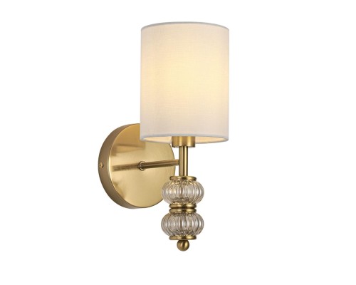 8337/1W MODERNI бронза/белый, металл/стекло/текстиль Бра E14 40W 220V ILMIRA