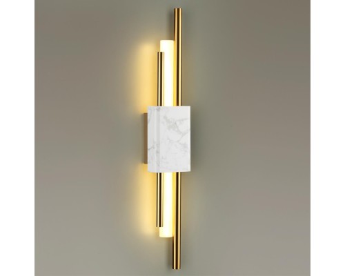 4359/10WL MIDCENT ODL23 175 белый мрамор/золотистый металл Настенный светильник IP20 LED 10W 655Лм 3000K MARMI