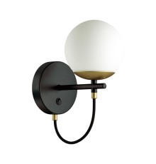 5212/1W MODERNI черный, золотой Бра с выкл. E27 60W 220V RANDI