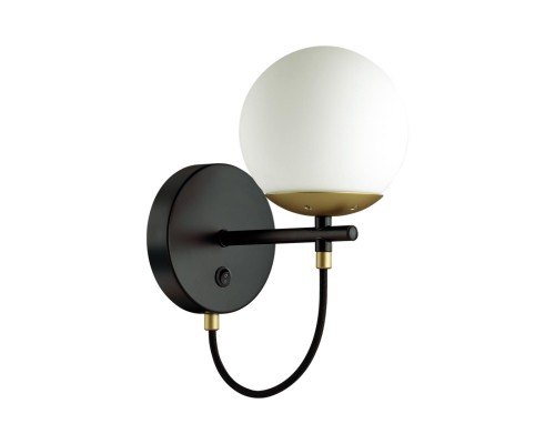 5212/1W MODERNI черный, золотой Бра с выкл. E27 60W 220V RANDI