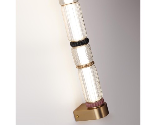 5455/18WL L-VISION ODL_EX26 043 сатин.латунь/терракот/черный Настенный светильник LED 22W 4000K COLLIER