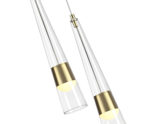 5043/24WL L-VISION ODL24 301 глянц.золото/прозрачный/металл/стекло Бра LED 24W 3000K 2536Лм LUMP