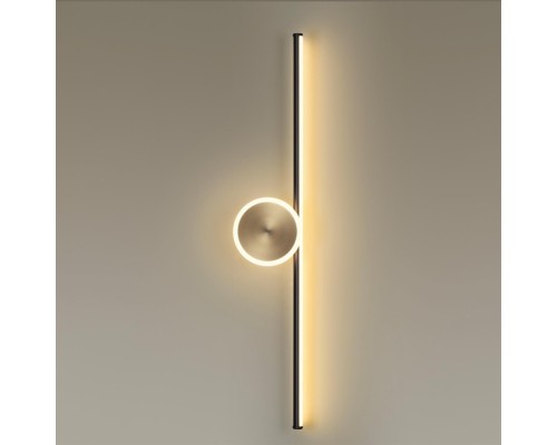 6601/18WL HIGHTECH ODL23 127 черный/античная бронза/металл Настенный св-к IP20 LED 18W 1080Лм 3000K STILO