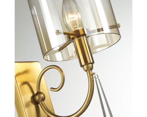 4886/1W HALL ODL_EX23 41 бронзовый/янтарн./металл/стекло Бра E14 1*40W NICOLE