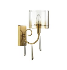 4886/1W HALL ODL_EX23 41 бронзовый/янтарн./металл/стекло Бра E14 1*40W NICOLE