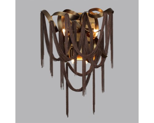 5066/4W HALL ODL24 397 античн.бронза/коричневый/металл/металл Бра G9 4*40W CHAINY