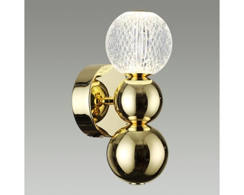 5008/4WL L-VISION ODL23 419 золотой/прозрачный/металл/акрил Бра LED 4W 4000K 230Лм CRYSTAL