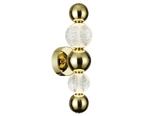 5008/7WL L-VISION ODL23 419 золотой/прозрачный/металл/акрил Бра LED 7W 4000K 380Лм CRYSTAL