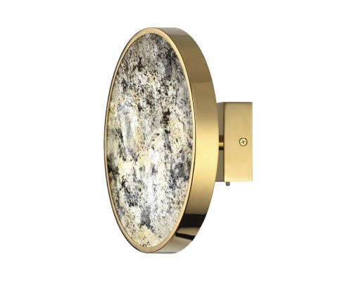 5079/15WL L-VISION ODL24 зол./серо-бежевый/металл/натур.камень/акрил Настенн.светильн. с переключ.цветов.темпер. LED 15W 3000К/4000K/6000K BERGI