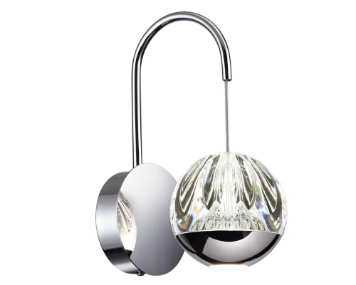 5100/5WL L-VISION ODL25 хром/прозрачный/акрил Бра LED 5W 4000K 300Лм SONO