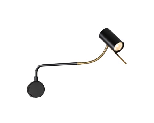 4382/1W HIGHTECH ODL23 173 черный/античная бронза/металл Настенный св-к выкл. на плафоне IP20 LED GU10 10W GIGI