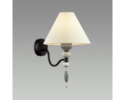 4896/1W MODERN ODL_EX23 25 черный матов./серый/молочный металл/керамика/ткань Бра E14 1*40W SOCHI