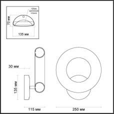 3966/13L L-VISION ODL18 30 хром/белый Бра IP20 LED 13W REGGIO