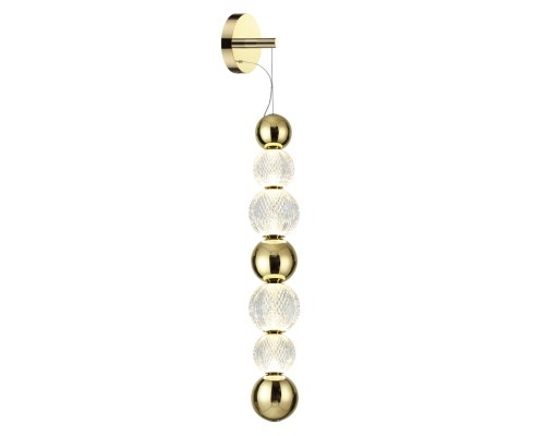 5008/13WL L-VISION ODL23 421 золотой/прозрачный/металл/акрил Настенный светильник LED 13W 4000K 700Лм CRYSTAL