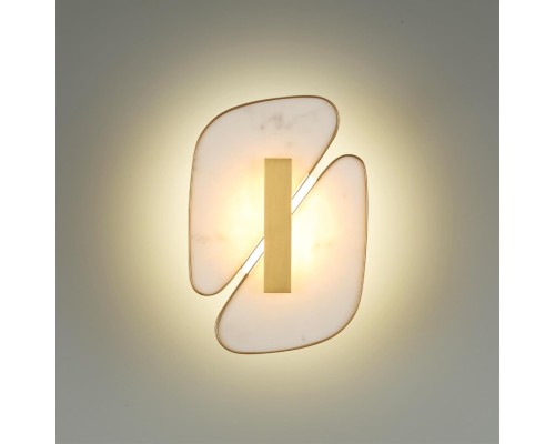 6638/10WL L-VISION ODL_EX24 13 металл/золотой/искусственный мрамор/акрил Настенный светильник IP20 LED 10W 3000K 220V CHIARA