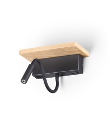 Настенный светильник-полка с подсветкой/USB Odeon Light 3868/8WL Woody светлое дерево LED 8 3000K