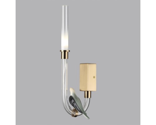 5431/2WL L-VISION ODL_EX24 11 золотой(под латунь)/белый градиент/беж./зеленый/ металл/стекло/керамика Бра LED 2W 4000K LARK