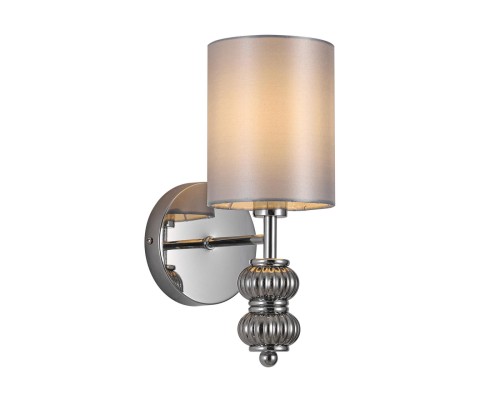 8338/1W MODERNI хром/серый, металл/стекло/текстиль Бра E14 40W 220V ILMIRA