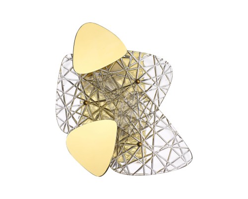 6582/2W NEOCLASSI LN24 золотой/прозрачный, золотой металл/стекло, металл Настенный светильник E14 2*40W 220V QUEENY