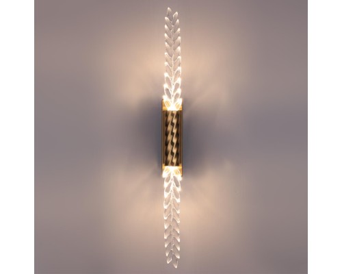 5449/5WL L-VISION ODL_EX26 сатинированн.латунь/прозрачн./металл/стекло Настенный светильник LED 5W (2*2.5W) 3000K 207Лм KOLOS