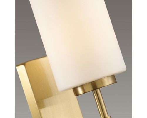 4990/1W HALL ODL23 000 матов. золотой/белый/стекло Бра E27  40W KASALI