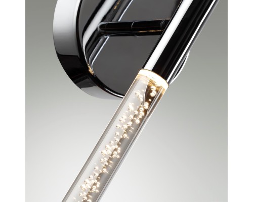 4370/10WL HIGHTECH ODL23 107 хром полированный/акрил с пузырьками Настенный св-к IP20 LED 10W 315Лм 3000K SPARKY