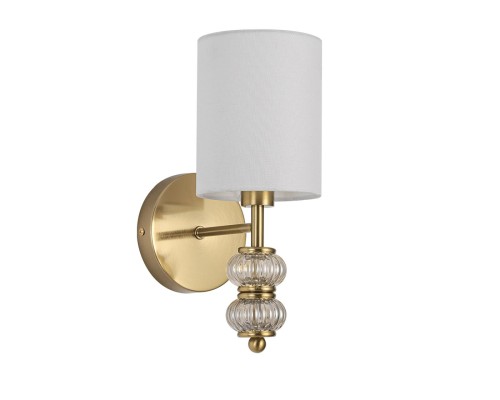 8337/1W MODERNI бронза/белый, металл/стекло/текстиль Бра E14 40W 220V ILMIRA