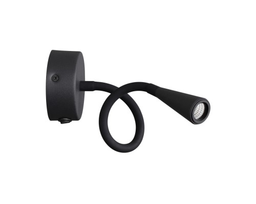 4254/3WL HIGHTECH ODL21 181 черн/металл Настенный светильник выкл на базе IP20 LED 3W 263Лм 3000K ODDS