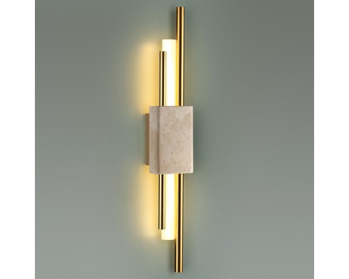 7034/10WL L-VISION ODL26 Настенный светильник светильник камень/акрил/металл IP20 LED 10W 3000K 220V TRAVERTINO