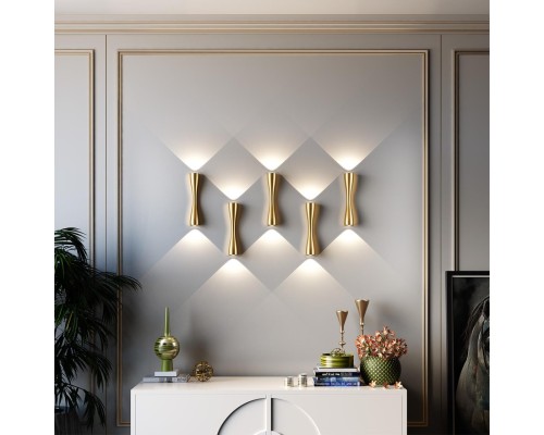 4292/10WL HIGHTECH ODL22 159 золотистый/металл Настенный светильник IP20 LED 10W 536Лм 3000K ANIKA