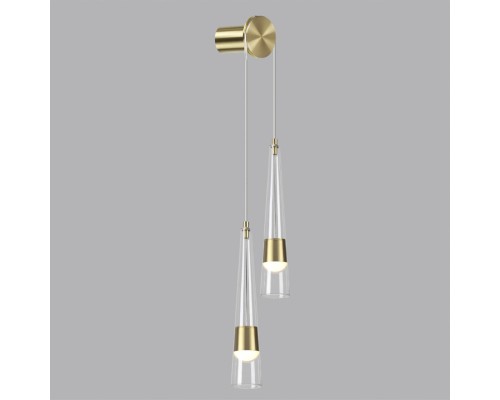 5043/24WL L-VISION ODL24 301 глянц.золото/прозрачный/металл/стекло Бра LED 24W 3000K 2536Лм LUMP