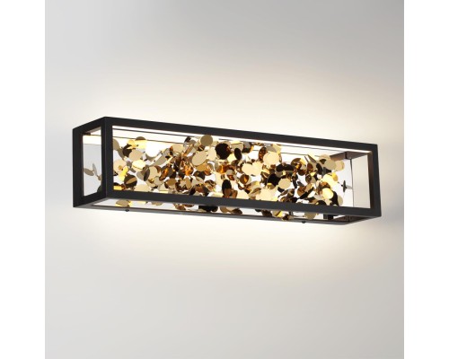 5065/17WL L-VISION ODL24 393 черный/золото/металл/металл Настенный светильник LED 1*17W 4000K BILD