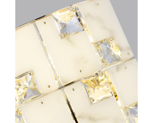 5076/2W HALL ODL24 497 золото/прозрачный/белый/металл/хрусталь/алебастр Бра E14 2*40W CHESSI