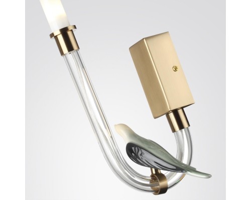 5431/2WL L-VISION ODL_EX24 11 золотой(под латунь)/белый градиент/беж./зеленый/ металл/стекло/керамика Бра LED 2W 4000K LARK